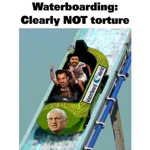 T-Shirt: WATERBOARD WORLD - CLEARLY NOT TORTURE