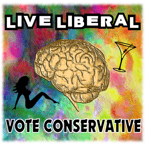 Hoodie: LIVE LIBERAL, VOTE CONSERVATIVE