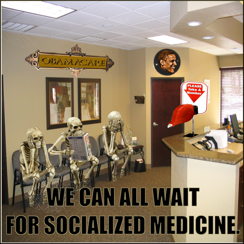 T-Shirt: WE CAN ALL WAIT FOR SOCIALIZED MEDICINE